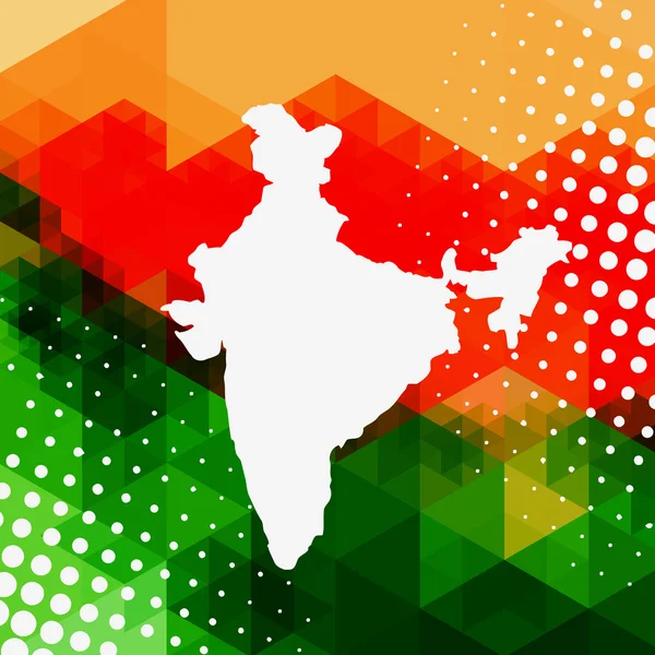 Mapa abstracto de la India — Vector de stock