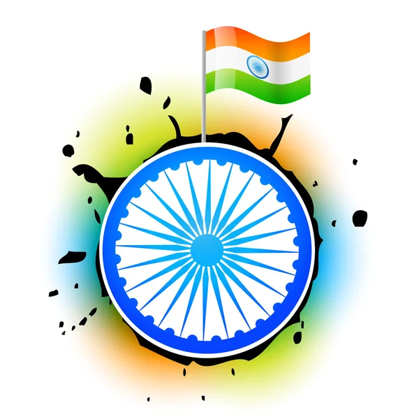 Bandera india con estilo — Vector de stock