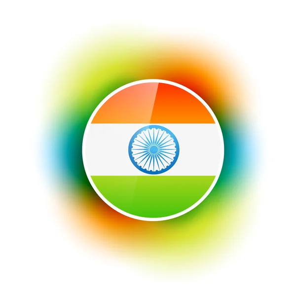 Vector indian flag label — Stock Vector