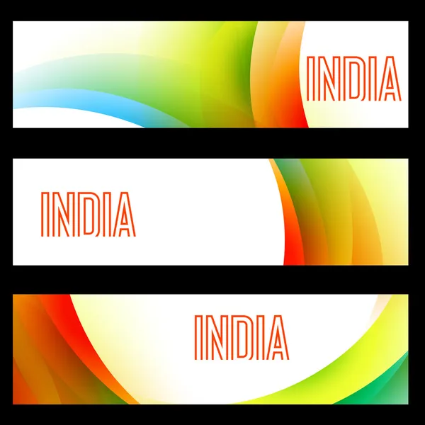 Ινδική σημαία κεφαλίδες — Διανυσματικό Αρχείο