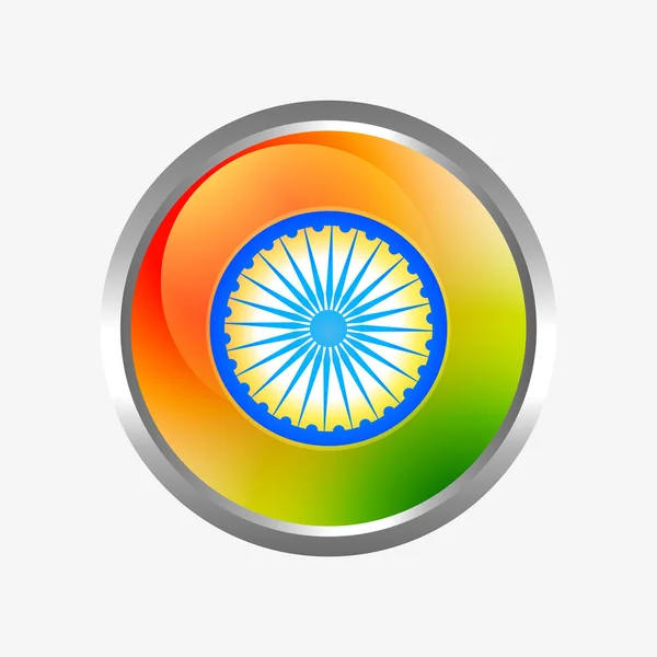 Indiska flaggan etikett — Stock vektor
