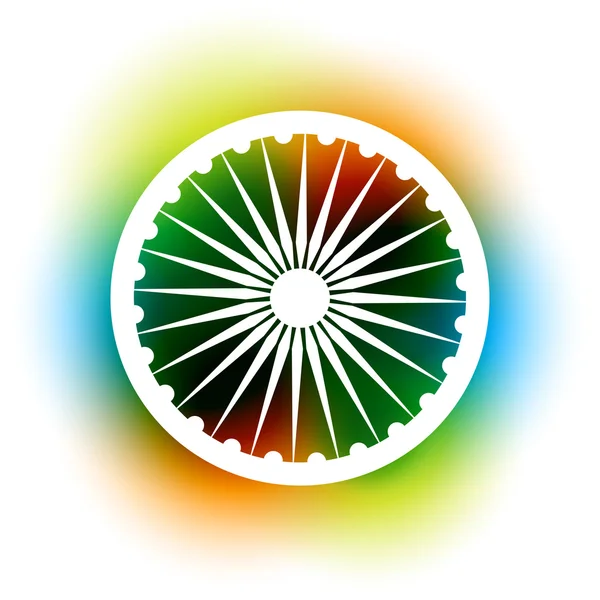 Roue drapeau indien — Image vectorielle