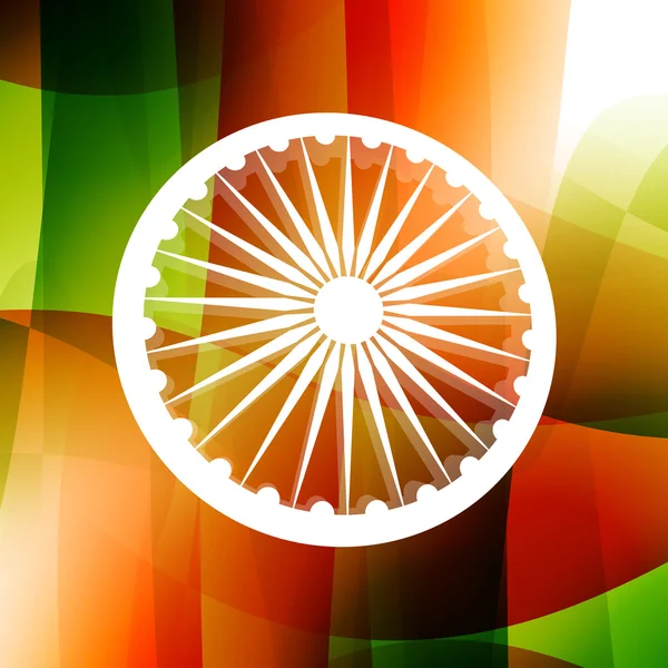 Indiska flaggan hjul — Stock vektor