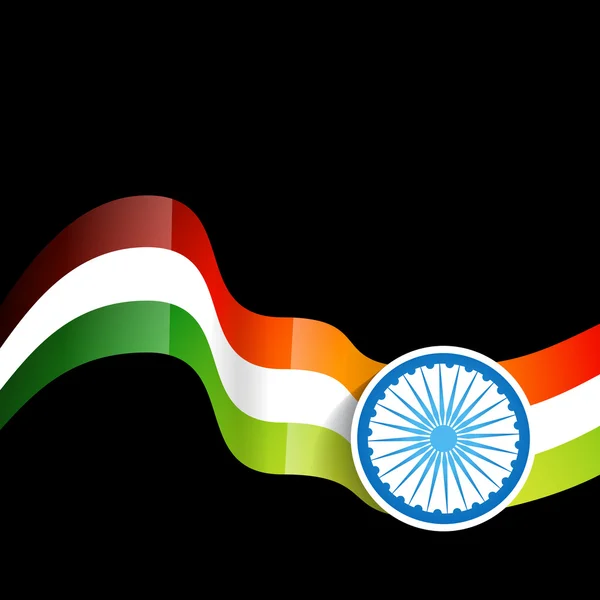 Golf stijl Indiase vlag — Stockvector