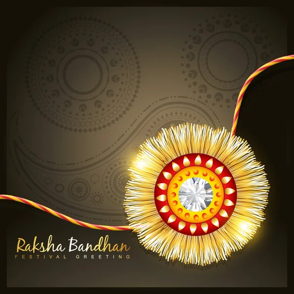 Golden rakhi — Stock Vector