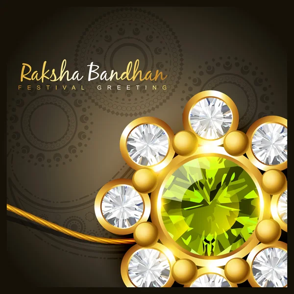 Rakhi dorado para rakshabandhan — Vector de stock