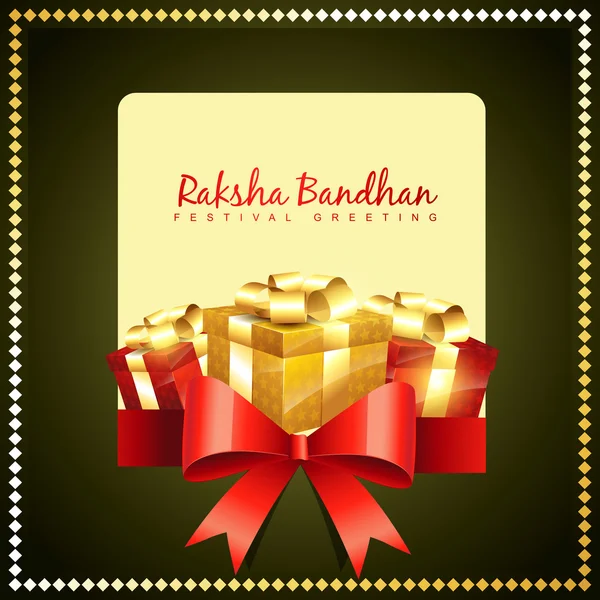 Raksha bandhan greeting — Stock Vector
