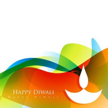 Dalga tarzı diwali tasarım