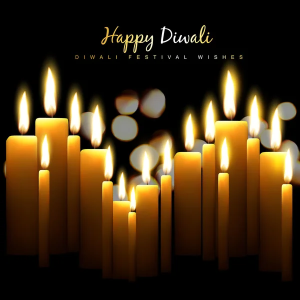 Velas Diwali — Vector de stock