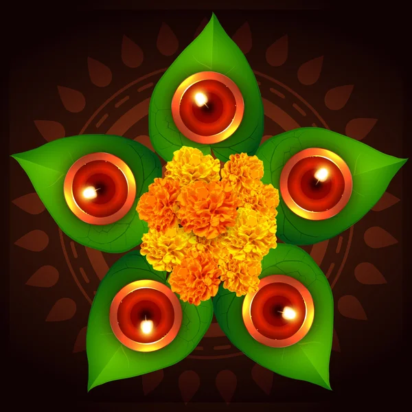 Diwali diya Hintergrund — Stockvektor