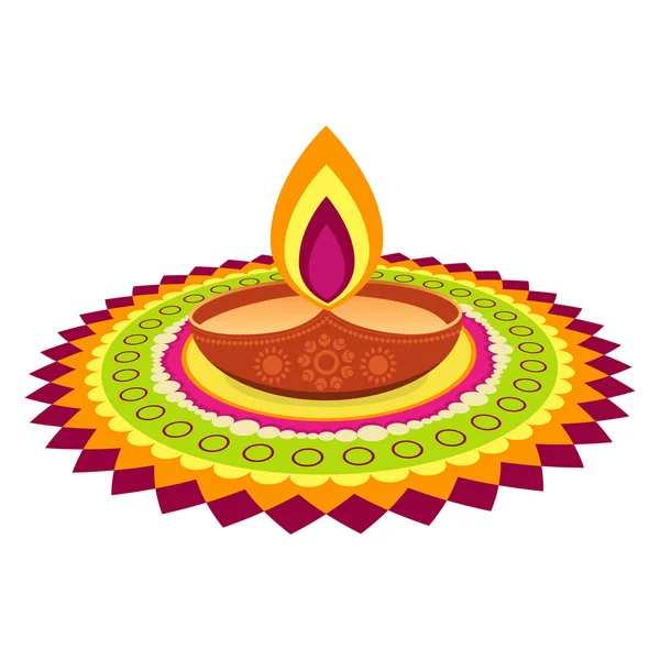 Colorido festival diwali — Vector de stock