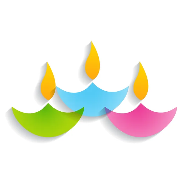 Prachtige diwali diya — Stockvector