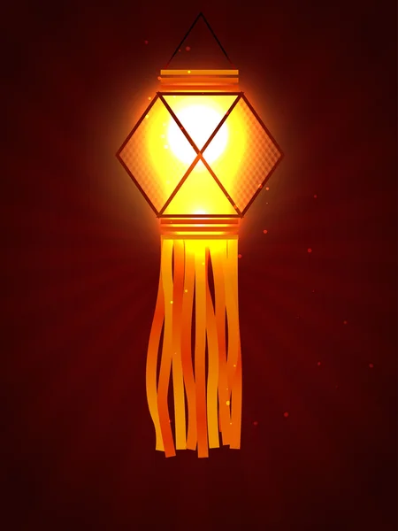 Diwali design lamp — Stockvector