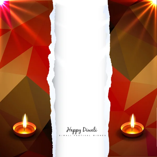 Brillante disegno vettoriale diwali — Vettoriale Stock