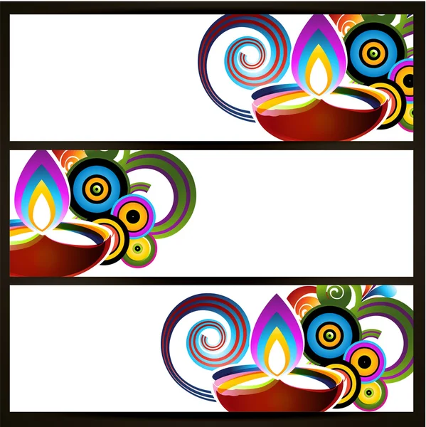 En-têtes abstraits diwali — Image vectorielle