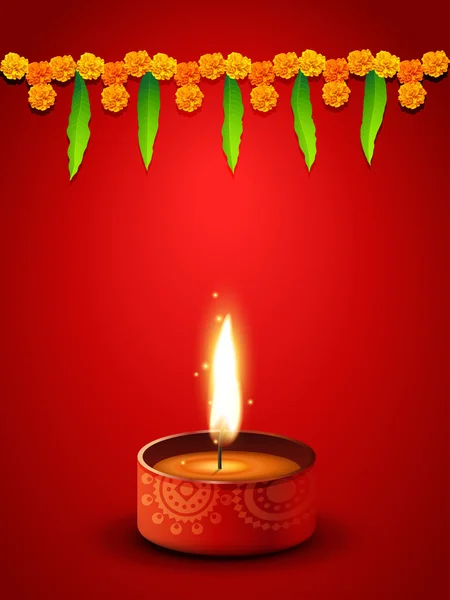 Diwali diya — Stok Vektör