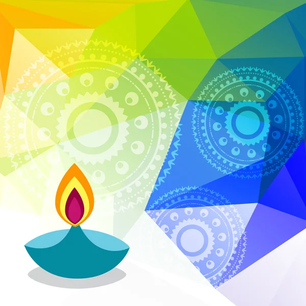 Colorido festival diwali — Vector de stock