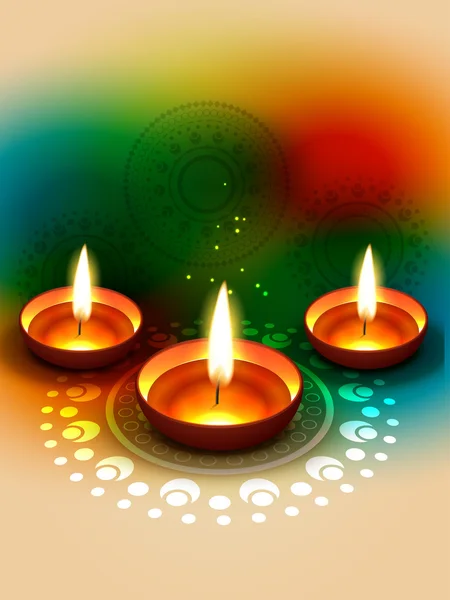 Joyeux fond Diwali — Image vectorielle