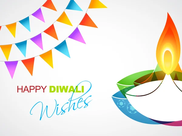 Feliz saludo diwali — Vector de stock