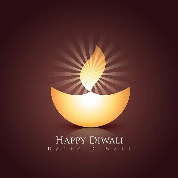 Feliz Diwali Diya — Vetor de Stock