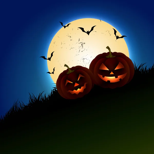 Noche de Halloween — Vector de stock