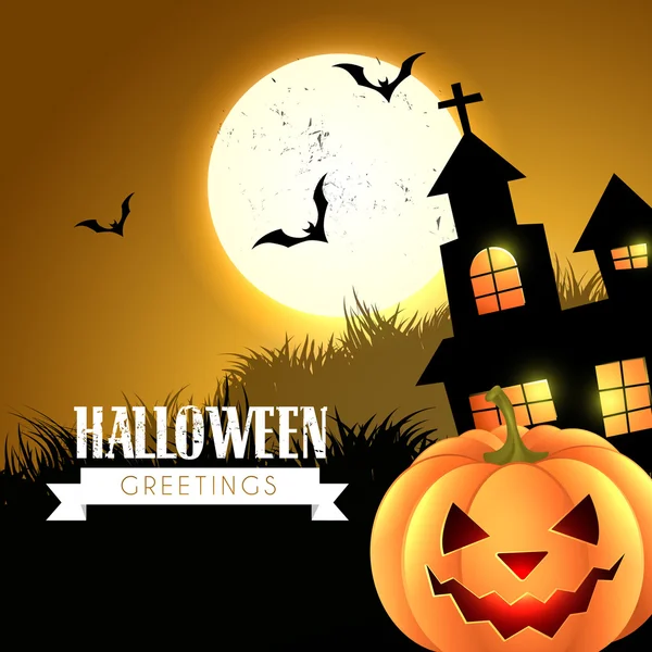 Saludo de Halloween — Vector de stock