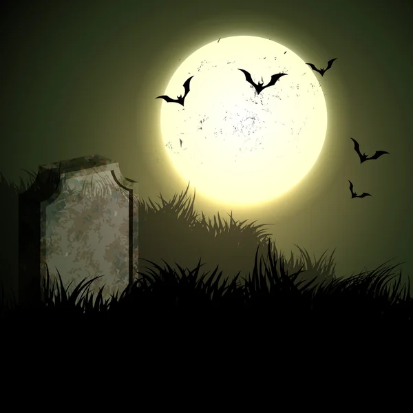 Gruselige Halloween-Nacht — Stockvektor