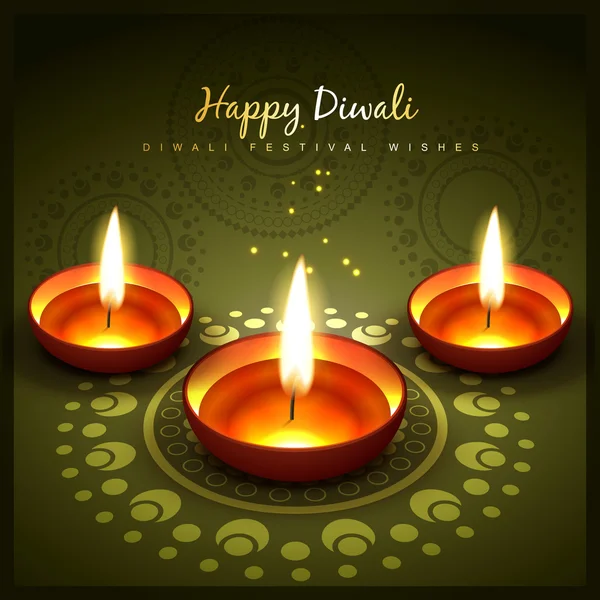Diseño de saludo diwali — Vector de stock