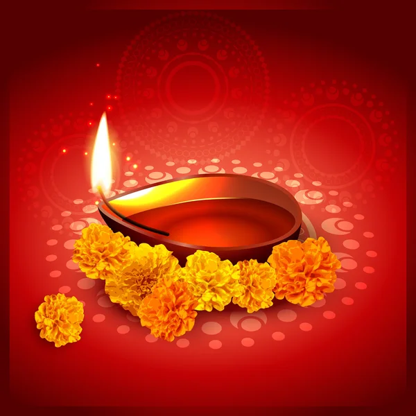 Vector diwali diya — Stock Vector