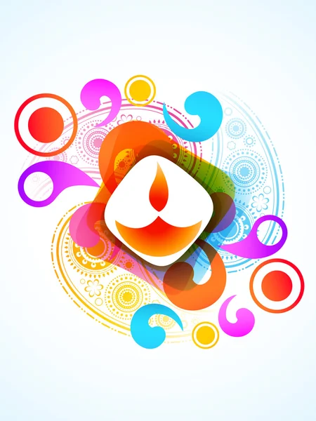 Colorido festival diwali — Vector de stock