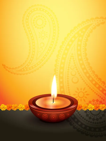 Diseño de saludo diwali — Vector de stock