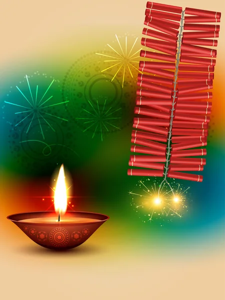 Ευτυχισμένο diwali φόντο — Διανυσματικό Αρχείο