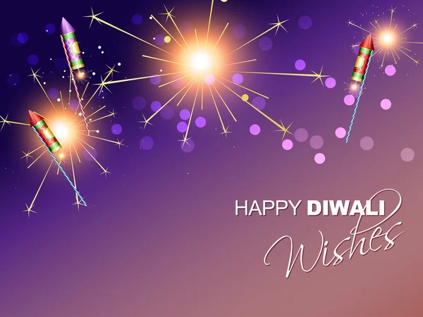 Diwali festival fireworks — Stock Vector