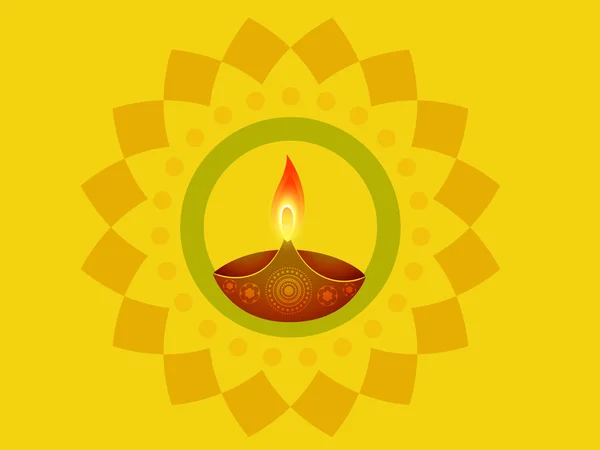 Diwali indiano diya — Vettoriale Stock