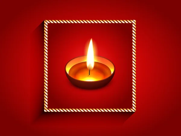 Elegante diwali diya — Vector de stock