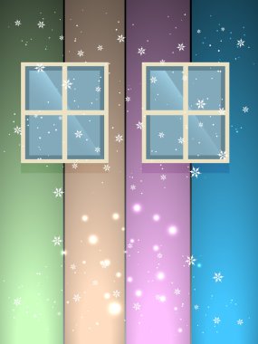 Kışın kar flakes