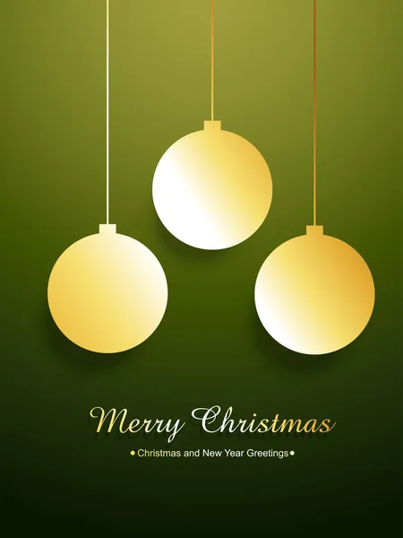 Golden merry christmas design — Stock Vector