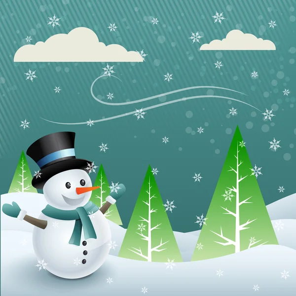 Vector snowman — Stock Vector