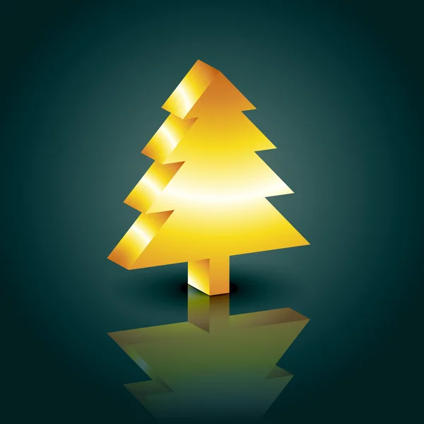 3d christmas tree — Stock Vector