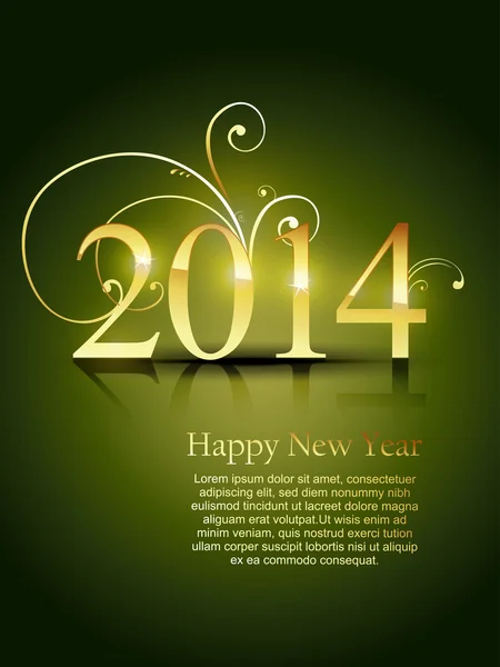 2014 Feliz Año Nuevo — Archivo Imágenes Vectoriales