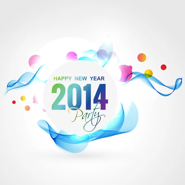 Wave style new year — Stock Vector