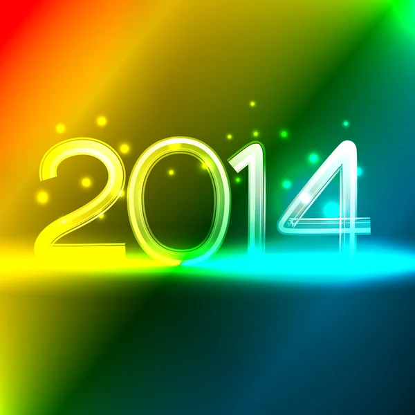 Neon style happy new year — Stock Vector