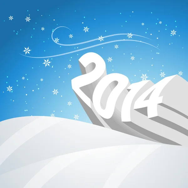 Nuovo anno nevoso — Vettoriale Stock