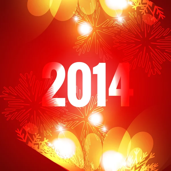 Ano novo feliz 2014 brilhante —  Vetores de Stock