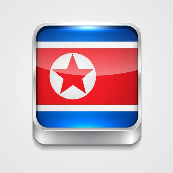 Bandeira da Coreia do Norte — Vetor de Stock