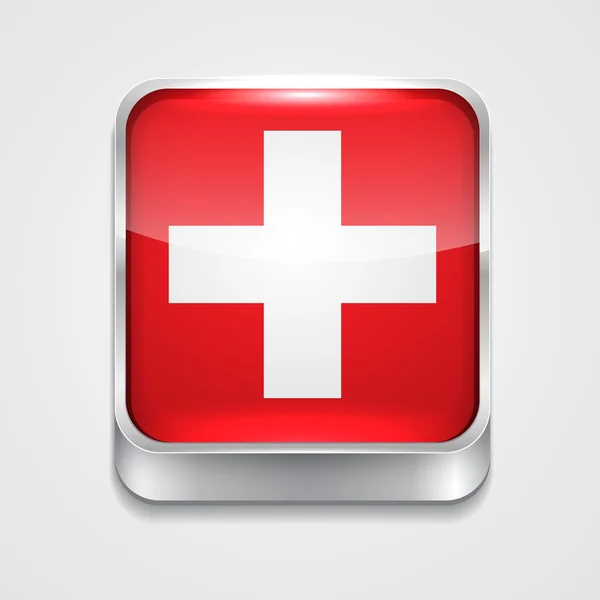 Schweiz flagga — Stock vektor