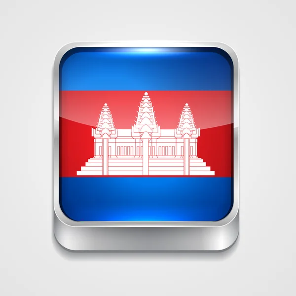 Bandera de Camboya — Vector de stock