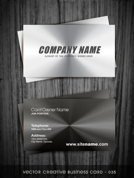 Metallic business card — Stock Vector