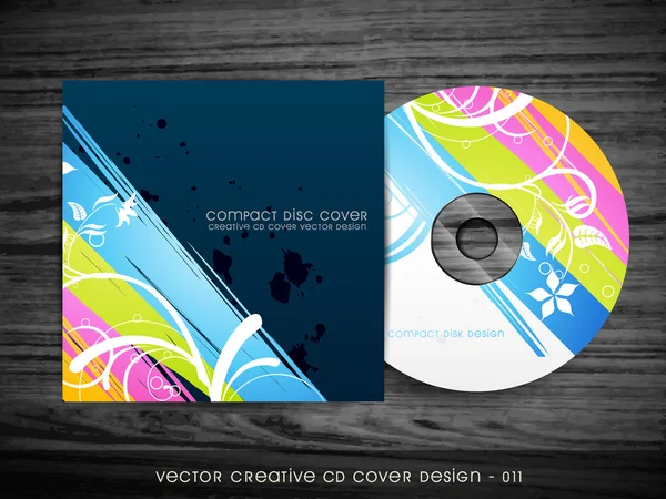 Diseño de cubierta de cd colorido — Archivo Imágenes Vectoriales