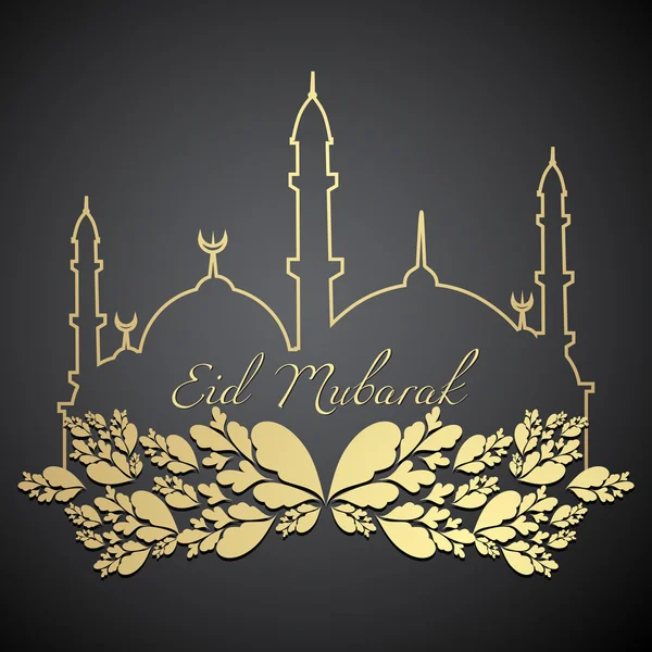 Diseño eid mubarak — Vector de stock